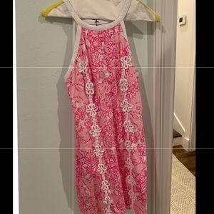 Lily Pulitzer Pink and White Shift Dress